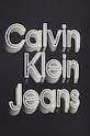 Βαμβακερή μπλούζα Calvin Klein Jeans J30J325927 μαύρο