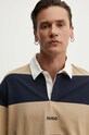 HUGO Blue longsleeve bawełniany beżowy 50516922