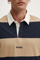 HUGO Blue longsleeve bawełniany 50516922 beżowy
