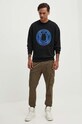 Бавовняна кофта Hugo Blue 50530363 чорний AW24