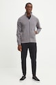 HUGO bluza bawełniana lounge 50520493 szary AW24