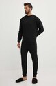 HUGO bluza bawełniana lounge 50520494 czarny AW24