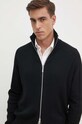 Armani Exchange kardigan z domieszką wełny czarny 6DZE6G.ZM5BZ