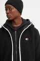 Fleecová mikina Tommy Jeans černá DM0DM19224