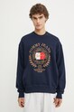 Бавовняна кофта Tommy Jeans без капюшона темно-синій DM0DM19243