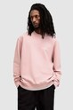 AllSaints hanorac de bumbac ACCESS print roz M009NA