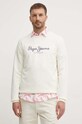 Pepe Jeans bluza bawełniana SAUL CREW beżowy PM582702