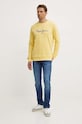 Бавовняна кофта Pepe Jeans SAUL CREW PM582702 жовтий AW24