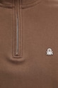 Bavlněná mikina United Colors of Benetton 342ZU201J hnědá
