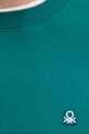 United Colors of Benetton bluza bawełniana zielony 342ZU1093