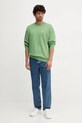 United Colors of Benetton hanorac de bumbac 342ZU1093 verde AW25