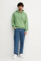 United Colors of Benetton hanorac de bumbac 342ZU201K verde AW25