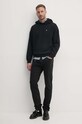 United Colors of Benetton hanorac de bumbac 342ZU201K negru AW24
