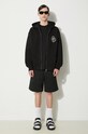 Carhartt WIP cotton sweatshirt Hooded Ablaze Jacket I033623.K02XX black AW24