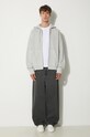 Carhartt WIP cotton sweatshirt Hooded Duster Script Jacket I033619.29JGD gray AW24