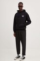 Хлопковая кофта Drôle de Monsieur Le Hoodie Slogan PERM.HO162.CO127.BL чёрный AW24