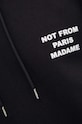 Drôle de Monsieur hanorac de bumbac Le Hoodie Slogan PERM.HO162.CO127.BL