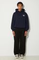 Drôle de Monsieur bluza bawełniana Le Hoodie Slogan PERM.HO162.CO127.NY granatowy AW24