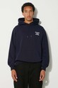 Drôle de Monsieur hanorac de bumbac Le Hoodie Slogan bleumarin PERM.HO162.CO127.NY
