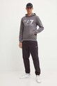 Хлопковая кофта EA7 Emporio Armani PJSHZ.6DPM16.1992 серый AW24