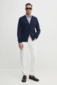 Armani Exchange kardigan z domieszką wełny 6DZE1G.ZM1LZ granatowy AW24