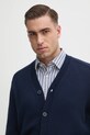 Armani Exchange kardigan z domieszką wełny granatowy 6DZE1G.ZM1LZ