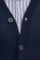 Armani Exchange kardigan z domieszką wełny 6DZE1G.ZM1LZ granatowy