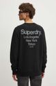 Odzież Superdry bluza bawełniana M2013738A.02A czarny