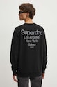 Odzież Superdry bluza bawełniana M2013738A.02A czarny