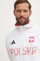adidas Performance geaca Polska alb JF6676