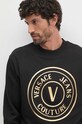 Bavlněná mikina Versace Jeans Couture černá 77GAIT01.CF00T