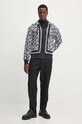 Бавовняна кофта Versace Jeans Couture 77GAIE08.CF20E чорний AW24