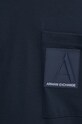 Armani Exchange tricou 6DZMJC.ZJXHZ bleumarin