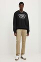 Pamučna dukserica Vans VN000JSHBLK1 crna AW24