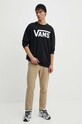 Βαμβακερή μπλούζα Vans VN000JSFY281 μαύρο AW24