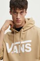 Bavlněná mikina Vans béžová VN000HNX4MG1