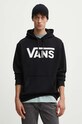 Bavlnená mikina Vans čierna VN000HNXBLK1