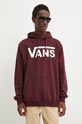 Ruházat Vans pamut melegítőfelső VN000HNXK1O1 burgundia