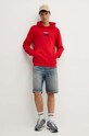 Бавовняна кофта adidas Originals IZ4835 червоний AW24