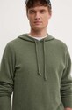 Шерстяной свитер American Vintage зелёный MRAX18BH24