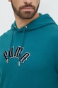 Хлопковая кофта Puma Classics Play Paris Hoodie 626766 бирюзовый