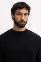 Barbour sweter wełniany granatowy MKN1605
