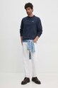 Barbour bluza bawełniana MOL0643 granatowy AW24