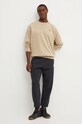 New Balance hanorac de bumbac Athletics French Terry Crew MT41506SOT bej AW24