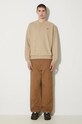 New Balance felpa in cotone Athletics French Terry Crew MT41506SOT beige AW24