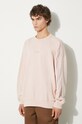 Bavlněná mikina Vans Premium Classics LX Crew Fleece růžová VN000GBWBQL1