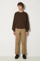 Βαμβακερή μπλούζα Vans Premium Classics LX Crew Fleece VN000GBW3N11 καφέ AW24