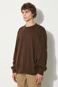 Vans felpa in cotone Premium Classics LX Crew Fleece marrone VN000GBW3N11