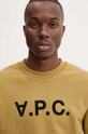 A.P.C. hanorac de bumbac sweat standard grand vpc GOTS verde COHBN.M27907