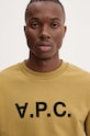 A.P.C. bluza bawełniana sweat standard grand vpc GOTS zielony COHBN.M27907